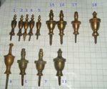 Selection of small brass barometer clock finials  Choose the ones you want