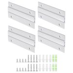 4 Pair French Cleat Picture Hanger, 4 Inch Heavy Duty Aluminum Z Bar Clip