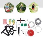 Zip Line Kit Choose Length 48M 160FT heavy duty 5mm Adults Zip Wire up to 330lbs