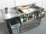 Modular Cocktail Station, Insulated Ice Well & Bar Sink With Hygienic Bin Void