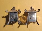 Sterling silver Salt And Pepper Shakers In the form Of pagodas by K.Uyeda