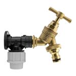 mdpe water supply pipe /standpipe back/wallplate 20mm or 25mm +brass bib taps
