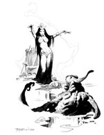 MIKE HOFFMAN COMMISSION INKWASH DRAWING! 11x14 You Choose the Scene!