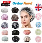 1/5/50/100Pcs Reusable Shower Caps for Women, Waterproof Shower Elastic Bath Hat