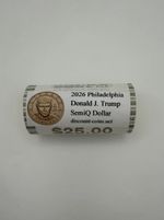 2026 President Donald J. Trump P Philadelphia SemiQ $1 Dollar $25 Roll - IN HAND