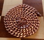 PURE COPPER CUBAN LINK NECKLACE 9 Mm WIDE NICE AND CHUNKY Size 21 Inches