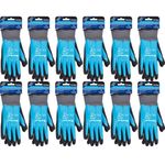 BlueSpot Latex Coated Water Resistant Work High Grip Gloves 1pc 6pc Or 12pc