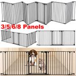 Metal Folding Baby Safety Gate Pet Dog Barrier Stair Home Doorway  Secure Guard
