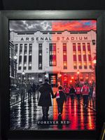 Arsenal Highbury Framed 8x10 Football Stadium Nostalgia Art Print Forever Red