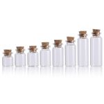 SMALL CORK STOPPER GLASS BOTTLES SPELL JAR CLEAR EMPTY VIALS PAGAN PENDANTS