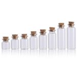 SMALL CORK STOPPER GLASS BOTTLES SPELL JAR CLEAR EMPTY VIALS PAGAN PENDANTS