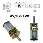 GA12-N20 DC 3V/6V/12V Micro Electric Gear Motor Speed Reduction Metal Gearbox