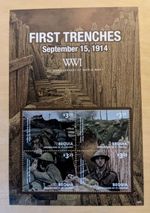 1914 WW1 Bequia St Vincent First Trenches Mini Sheet MNH -2014