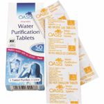 Oasis Water Purification Tablets x50 - Purifying Tablets for Travel Military Use