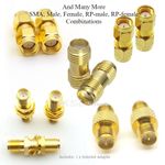 SMA Male to male female, RP-male RP-female Antenna Port Socket Coupler Adapter