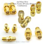 SMA Male to male female, RP-male RP-female Antenna Port Socket Coupler Adapter