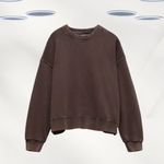 Ex Hush Women’s Sweatshirt - Long Sleeve Open Back Brown (Defect)