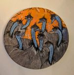 Wembley Ware Quirky Emu Fantasy Plate Made In Australia By Priscilla Parker 8" 