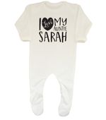 Personalised I Love My Auntie Boys Girls Sleepsuit Romper