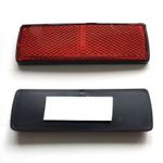 STICK ON Rectangle Motorcycle Scooter Reflector Red for MOT Motorbike Bike Cycle