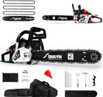 Petrol Chainsaw 58cc 20" Bar & 3 Chains 2 Stroke Easy-Start 3.6HP Storage Bag