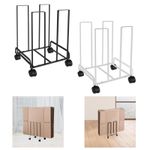 Carton Storage Rack with 360° Swivel Casters 12.2x10.2x17.1inch Simple Assembly