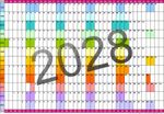2028 YEAR WALL PLANNER Office Organiser Event Planner  A3 A2 A1 A0  Jan - Dec