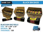 50 Litre Heavy Duty Black Bin Bags Refuse Sacks Strong Bin Liners Rubbish Sacks