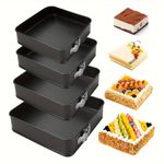 1PC Square Cake Pan Non-Stick Chiffon Cake Mold Kitchen Baking Tray With Buckle