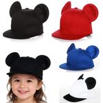 Baby Boys Girls Snapback Cap with Mouse Ears Kids Toddlers Bboy Baseball Caps