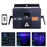 Phone App Edit Text Drawing 5W RGB Laser iLDA DMX DJ Show Stage Projector Lights