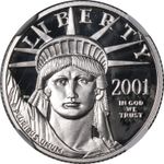 2001-W Platinum American Eagle $25 NGC PF70 Ultra Cameo STOCK