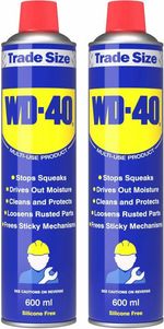 2 X WD40 Original Multi-Use Aerosol Spray Stops Squeaks Cleans & Protects- 600ML