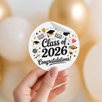 Class of 2026 Stickers End of School Leavers Graduation Gifts Sweets Labels