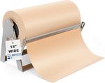 Butcher Paper Roll Dispenser Cutter, 18 Inch, Steel Frame, Wall or Tabletop