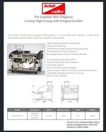 Coffee Mashine  PROFESIONAL  2 Group EXPOBAR-ELEGANCE WITH INTEGRATED GRINDER