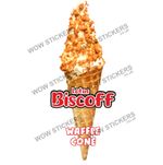 Biscoff Crumb Waffle Cone Ice Cream Sticker Whippy Van (Choose Size)