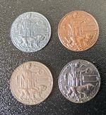 4 Miniature WW1 Death Plaques World War One Tiny Replicas 