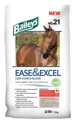 Baileys No.21 Ease & Excel Horse Feed 15kg - Low Starch Blend With Fibre & Oil