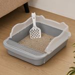 Extra Large Open Cat Litter Tray High Sided Deep Jumbo Rim Pan Box Loo Toilet