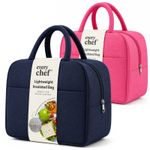 2PK Thermal Insulated Lunch Bag Cool Hot Food Adult Kids Men Picnic Storage Box