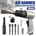 Air Pneumatic Gun Needle Scaler with Hammer Chisel Kit Rust Weld & Paint Remover