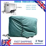 4-Ply Horse Box Trailer Cover & tow hitch Water resistant Breathable Green UK