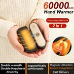 2 In 1 Magnetic Hand Warmer Portable Heater Rechargeable 5200mAh
