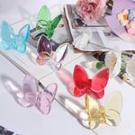 Crystal Glass Butterfly Figurines Flying Butterflies Figurine Glass Ornament.