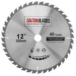 Saxton TCT Circular Wood Saw Blade 305mm x 40T for Bosch Makita Dewalt Mitre