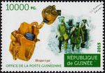 WWI 2nd Battle of YPRES British Army Soldiers & Gas Mask Stamp (2015 Guinea)