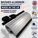 Tambour Door ( Roller Door ) Campervan Motorhome Brushed Aluminium effect finish