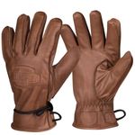 Helikon-Tex Ranger Winter Gloves Leather Outdoor Mens Working Bushcraft US Brown