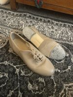 Capezio Tele Tone Xtreme Tap Shoes Leather Lace Up Tan Dance Shoes Uk Size 6 